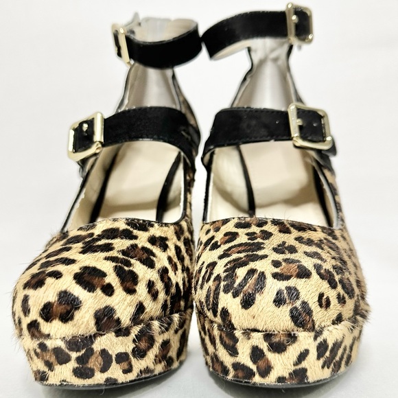 Colin Stuart Leopard Print Platform Heels Mary Jane Stiletto Pumps‎ Women’s 10 - Picture 3 of 11